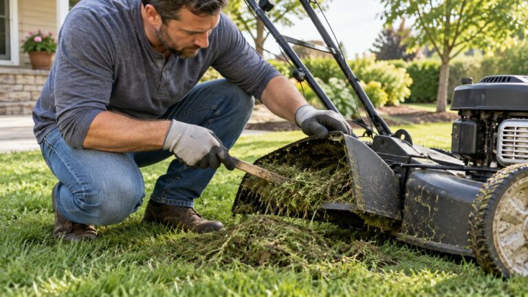 How to Clear a Clogged Mower Discharge Chute