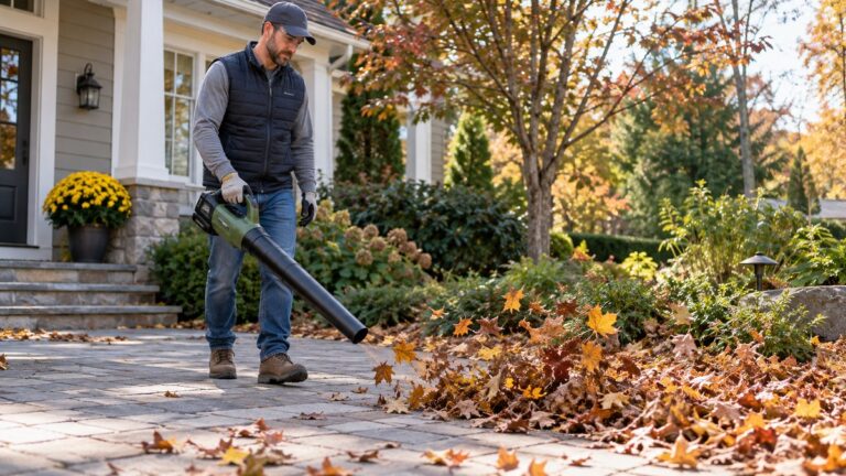 How to Clear Leaves With a Leaf Blower