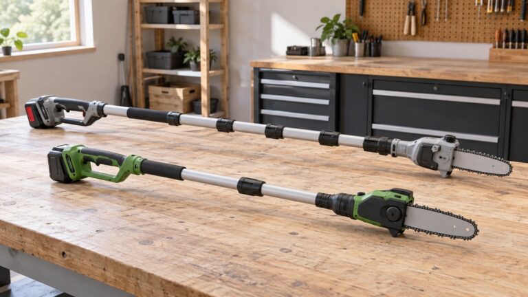 Side-by-side view of the Seesii and AVADA pole saws products on a neutral background, emphasizing visible differences in size and configuration.