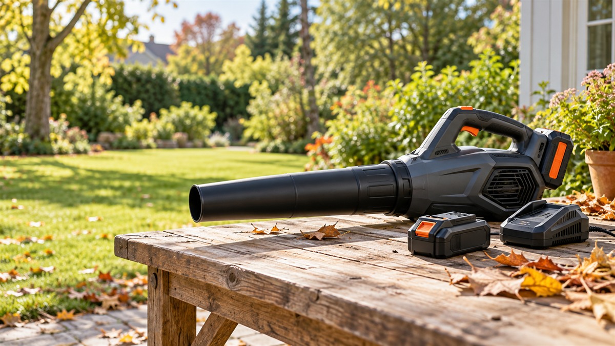 Ryobi leaf blower with battery and charger